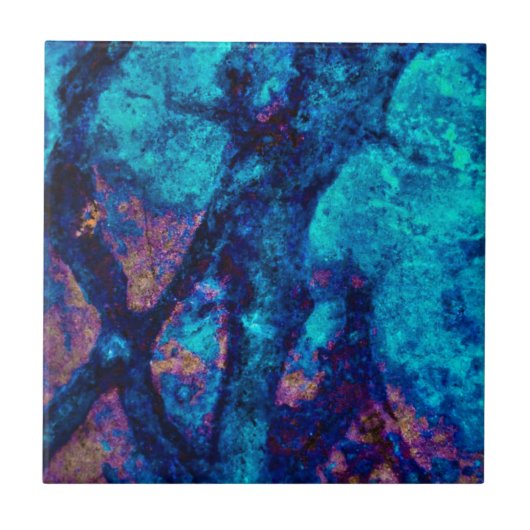 青い金ゴールドのタイル タイル (正面)