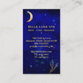 *~*青い金ゴールドの月の葉の 名刺 (裏面)