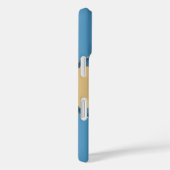 青い金ゴールドアガテ大理石名スクリプト Case-Mate iPhoneケース (裏面 / 右)