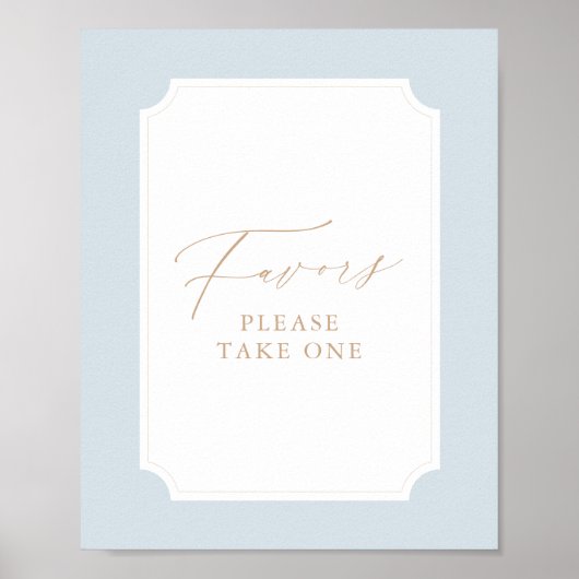 青い金ゴールドエレガントスクリプトのバプテスマはサインを好む ポスター (正面)