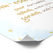 青い金ゴールドオンザムーンベビーシャワーマママオサバー ポスター (角)