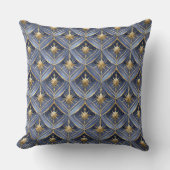 青い金ゴールドクリスマスパターン#16 ID1009 クッション (正面)