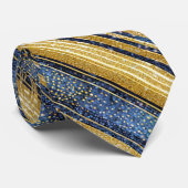 青い金ゴールドクリスマスパターン#28 ID1009 ネクタイ (ロール)