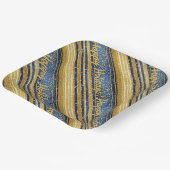 青い金ゴールドクリスマスパターン#28 ID1009 ペーパープレート (傾斜あり)