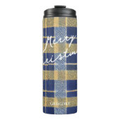 青い金ゴールドクリスマスパターン#7 ID1009 タンブラー (正面)