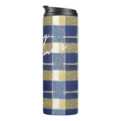 青い金ゴールドクリスマスパターン#7 ID1009 タンブラー (回転右)