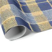 青い金ゴールドクリスマスパターン#7 ID1009 ラッピングペーパー (ロールコーナー)