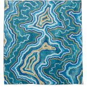 青い金ゴールドグラフ シャワーカーテン (正面)