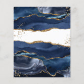 青い金ゴールドグリッターアガート日付の保存 (裏面)