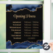 青い金ゴールドゲート開館時間ウィンドウにしがみつく ウィンドウサイン (ホーム)