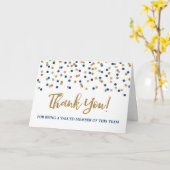 青い金ゴールドドット従業員の評価カード カード (黄色い花)