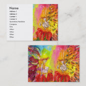 青い金ゴールドホワイトの夜明けの魔法の妖精 名刺 (正面/裏面)