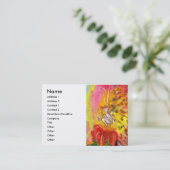 青い金ゴールドホワイトの夜明けの魔法の妖精 名刺 (スタンド正面)