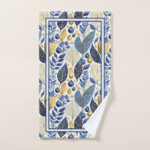 青い金ゴールドメリークリスマスパターン#21 ID1009 バスタオルセット (ハンドタオル)