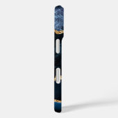 青い金ゴールド大理石あなたの手紙の名前iPhoneケース Case-Mate iPhoneケース (裏面 / 右)