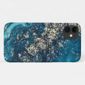 青い金ゴールド大理石ケースメイトがAppleかろうじて Case-Mate iPhoneケース (裏面(横))