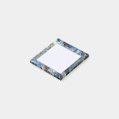 青い金ゴールド抽象芸術の3D効果パーソナライズされた3x3 ポストイット (アングル)