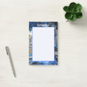 青い金ゴールド抽象芸術の3D効果パーソナライズされた4x6 ポストイット (オフィス)