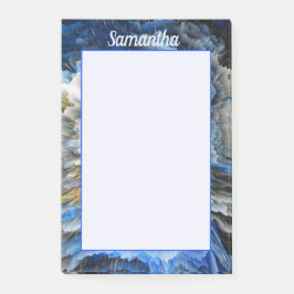 青い金ゴールド抽象芸術の3D効果パーソナライズされた4x6 ポストイット