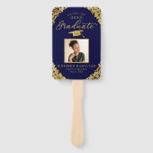 青い金ゴールド紙吹雪2写真卒業ハンドファン ハンドファン (正面)