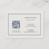 青い金ゴールド3 D花 名刺 (裏面)