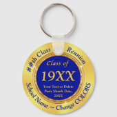 青い金ゴールド、クラスの懇親会ギフト、懇親会キーホルダー キーホルダー (正面)