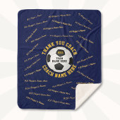 青い金ゴールド、サッカーのコーチのためのギフトアイディア、サッカー シェルパブランケット