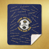 青い金ゴールド、サッカーのコーチのためのギフトアイディア、サッカー シェルパブランケット