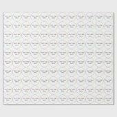 青い金ゴールド、シルバーフレーム企業の付きロゴ、小 ラッピングペーパー (フラット)