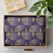 青い金ゴールド（ユダヤ教）メノラー 薄葉紙 (ギフト)