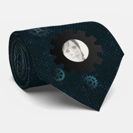 青い金属は写真のタイを連動させます ネクタイ