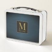 青い金属製弁当箱 メタルランチボックス (裏面)