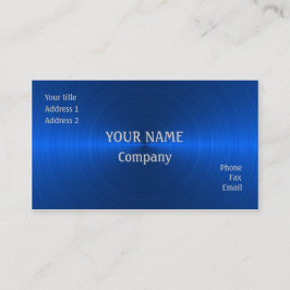 青い金属 名刺
