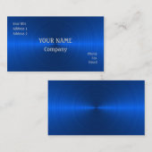 青い金属 名刺 (正面/裏面)