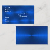 青い金属 名刺 (正面/裏面)