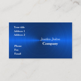 青い金属 名刺