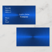 青い金属 名刺 (正面/裏面)