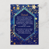 青い金星の星空に満ちた魔法の結婚式 エンクロージャーカード (正面)