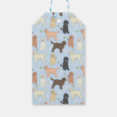 青い金色の模様 ギフトタグ (裏面)