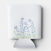 青い鈴蘭の花 水彩画の自然なウェディングデザイン 缶クーラー (裏面)