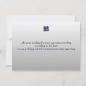 ©青い銀のドラゴン-フェニックスの中国の結婚式 招待状 (裏面)