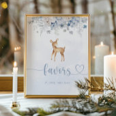 青い銀の冬の鹿が好き ポスター