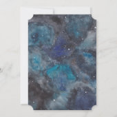 青い銀河のスペースバースデーパーティー 招待状 (裏面)