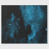 青い銀河系の包装紙 ラッピングペーパー (フラット)