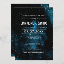 青い銀河系の卒業パーティーの招待