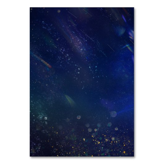 青い銀河系結婚のテーブル番号記号 テーブルナンバー (裏面)