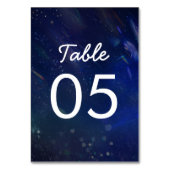 青い銀河系結婚のテーブル番号記号 テーブルナンバー (正面)
