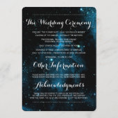 青い銀河系結婚式 プログラム (裏面)