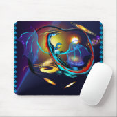 青い銀河系Dragon_Mousepad マウスパッド (マウス)