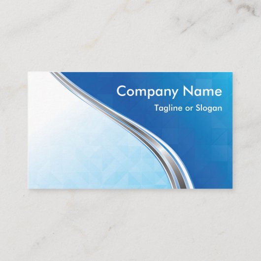 青い銀製の波 名刺 (裏面)